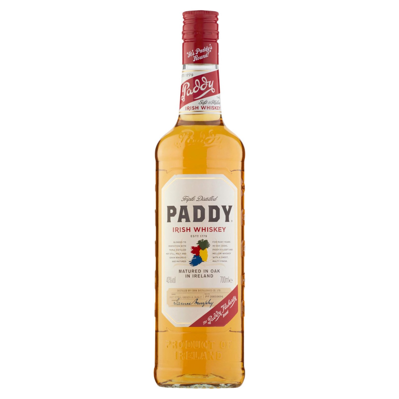 Paddy Triple Distilled Irish Whiskey 0,7 L, 40%vol