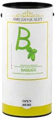 Basilikum auf Olivenöl Liter
