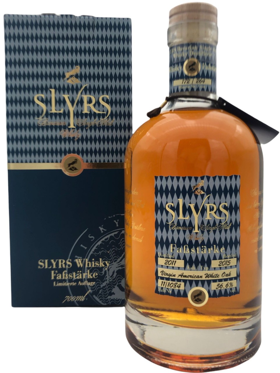 Slyrs Fassstärke Destilled 2011 & bottled 2015 - Virgin American White Oak- 0,7l