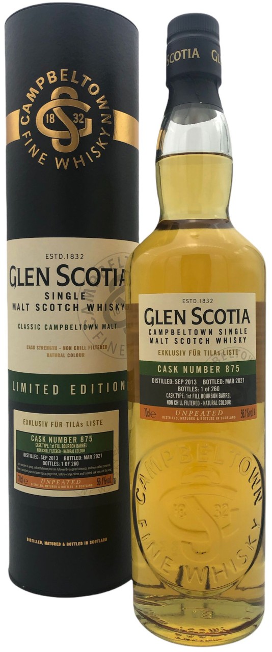 Glen Scotia 2013/2021 1st Fill Bourbon Barrel 55,6%vol. 0,7l