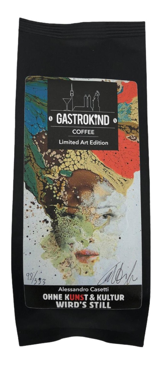 Gastrokind Coffee Limited Art Edition OHNE KUNST & KULTUR WIRD`S STILL 250g ganze Bohne