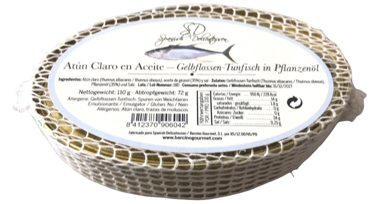 Atún Claro en Aceite - Gelbflossen-Tunfisch in Pflanzenöl 111g