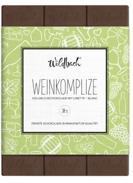 Wildbach Schokolade Weinkomplize Limette Blanc 38% 70g