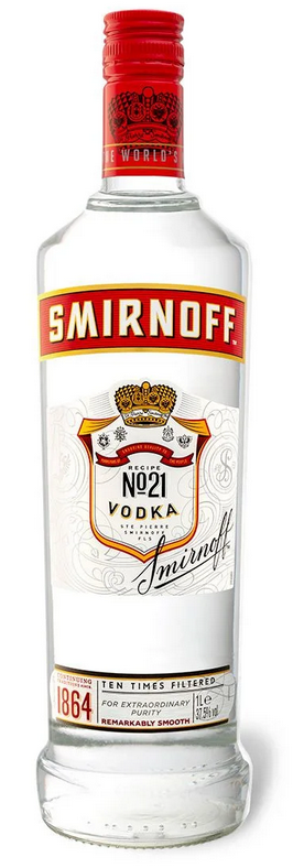 Smirnoff Red Label Vodka aus den USA 37,5% vol. 1l