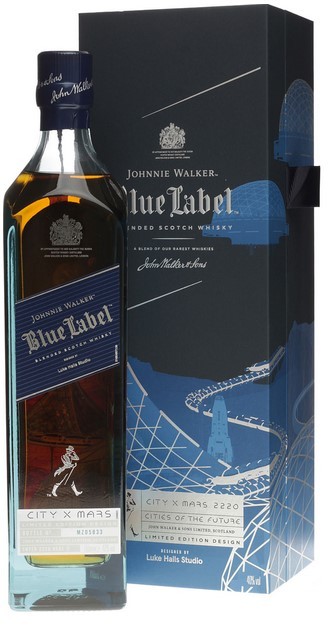 Johnnie Walker Blue Label City of the Future Mars 2220 Edition 0,7 Liter 40 % Vol.