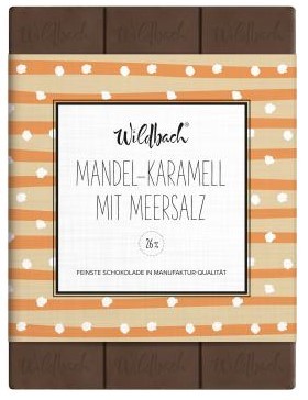 Wildbach Schokolade Mandel Karamell Meersalz 26% 70g