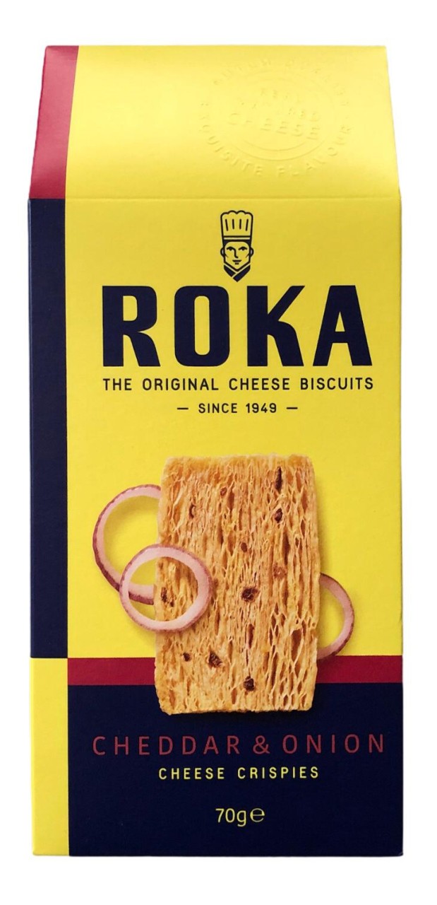 Roka Cheese Biscuits Cheddar & Onion 70g