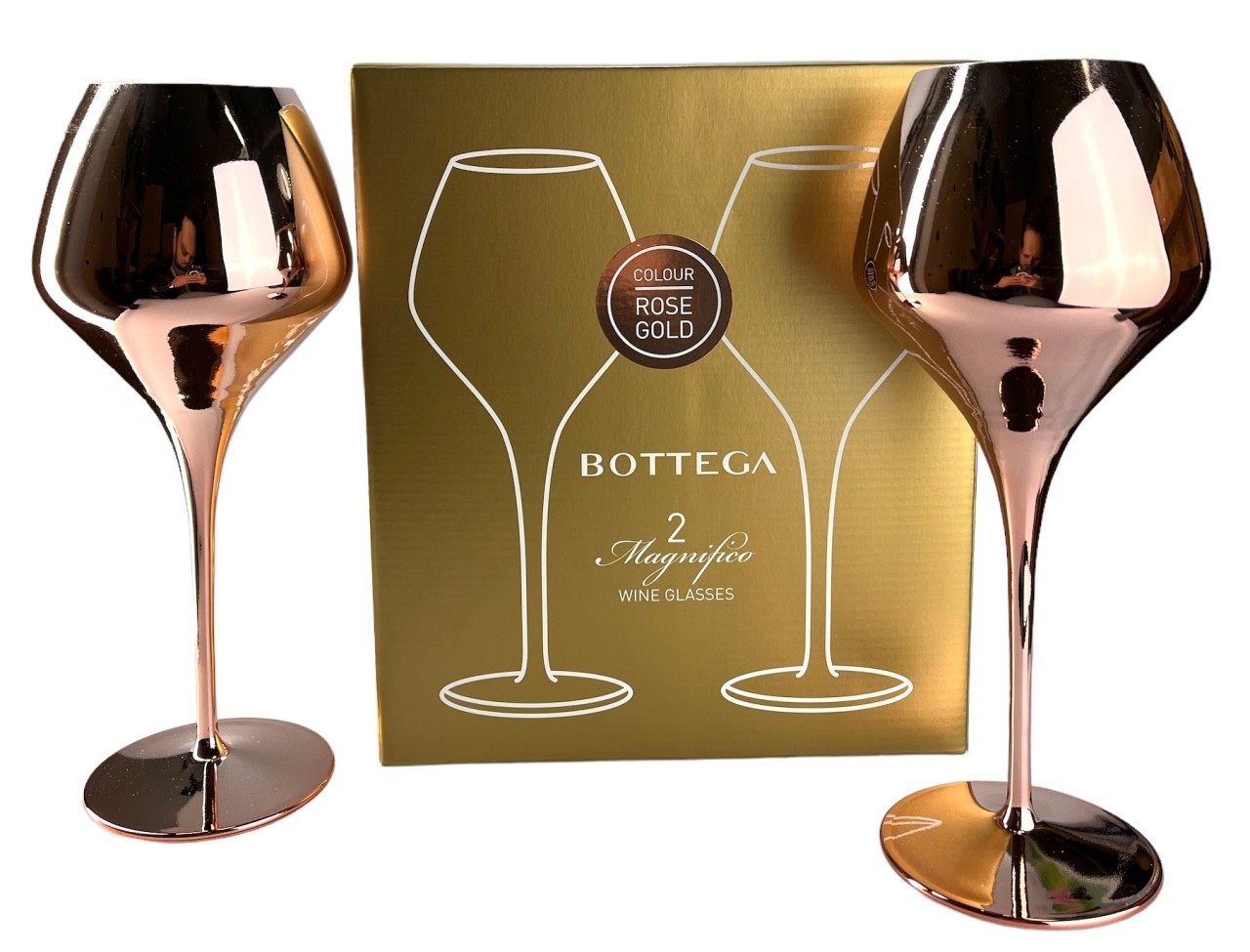 Bottega Magnifico Gold Rosé Glas 2er Pack