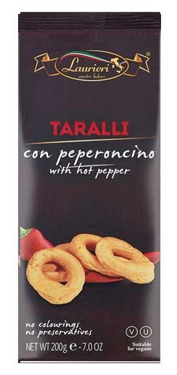 Taralli con Peperoncino 200g Fratelli Laurieri Matera Italien