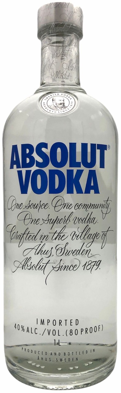 Absolut Vodka aus Schweden 1l 40%vol.